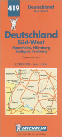 Carte routière : Allemagne Sud-Ouest, N° 419