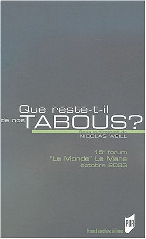 Que reste-t-il de nos tabous ?