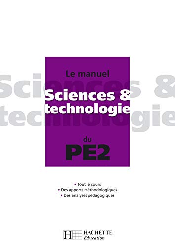 Le manuel de sciences et technologie du PE2