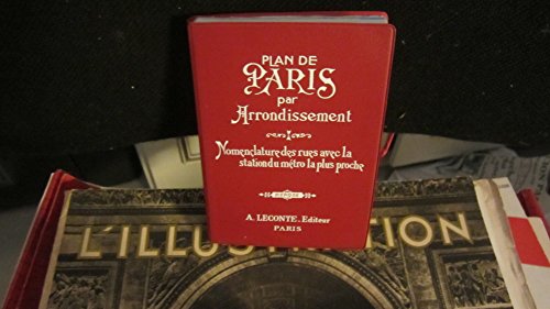 Plan de ville : Paris par arrondissements (rouge)