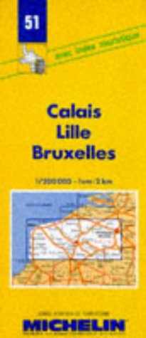 Carte routière : Calais - Lille - Bruxelles, 51, 1/200000