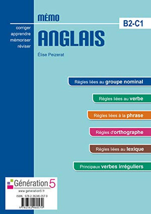 Mémo anglais B2-C1