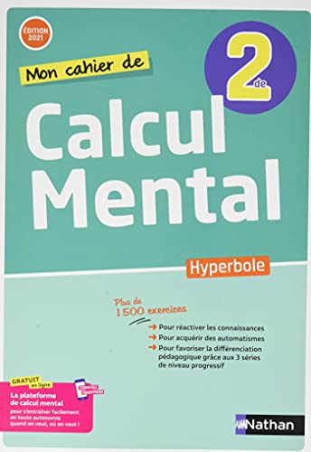 Mon cahier de calcul mental 2de Hyperbole