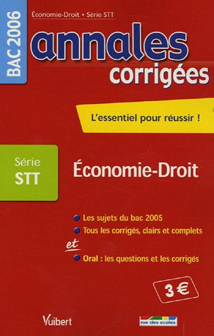 Economie-Droit Bac Série STT