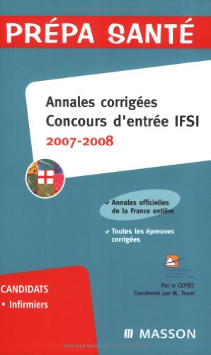 Annales corrigées Concours d'entrée IFSI