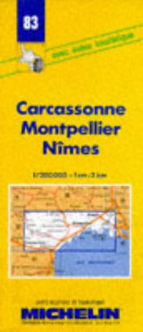 Carte routière : Carcassonne - Montpellier - Nîmes, 83, 1/200000