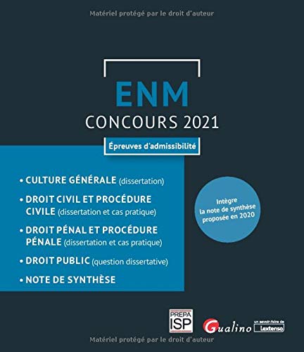 ENM - Épreuves d'admissibilité: Ouvrage conforme au concours 2021