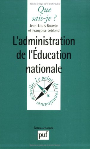 L'Administration de l'éducation nationale
