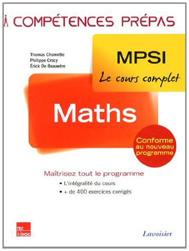 Mathématiques MPSI 1re année