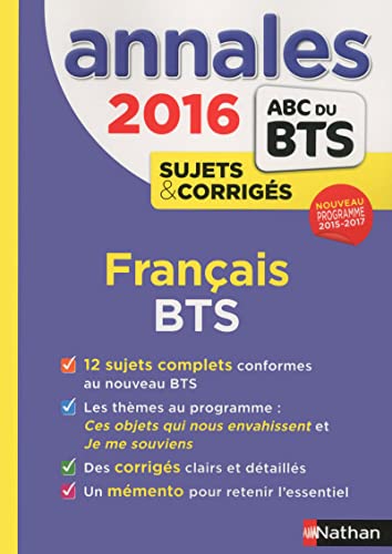Annales ABC du BTS 2016 Français