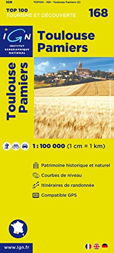TOP100168 TOULOUSE/PAMIERS 1/100.000