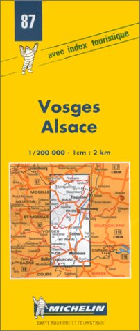 Carte routière : Vosges - Alsace, 87, 1/200000
