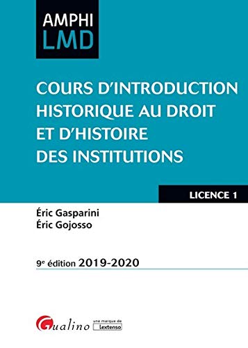 Cours d'introduction historique au droit et histoire des institutions
