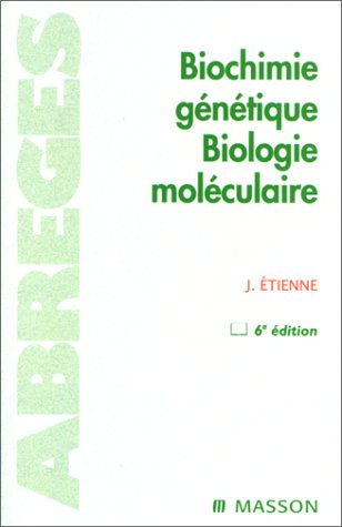 Biochimie génétique, biologie cellulaire