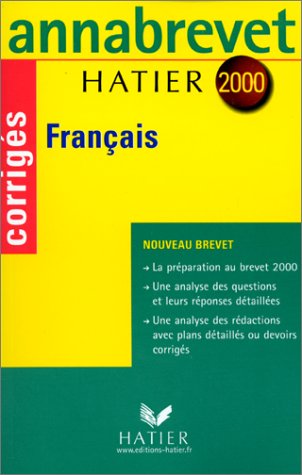 Annabrevet corrigés 2000 - français