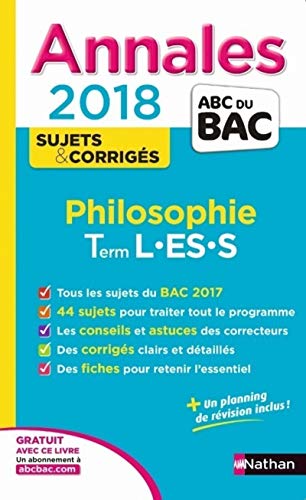 Annales ABC du Bac Philosophie Term L ES S 2018