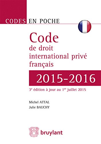 Code de droit international privé français 2015-2016