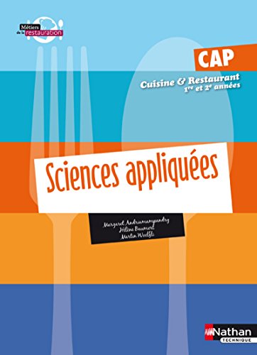 Sciences appliquées CAP cuisine et restaurant 1re et 2e années, pages détachables