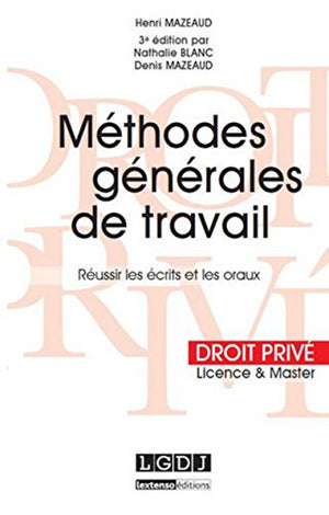 Méthodes générales de travail