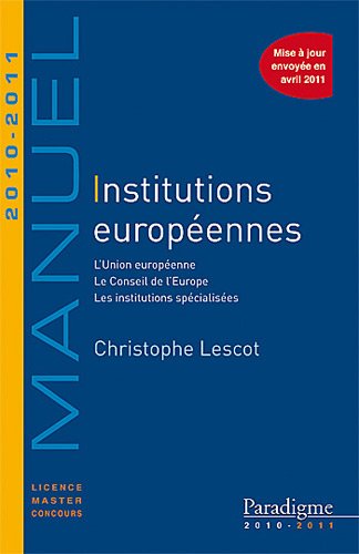 Institutions européennes 2010-2011