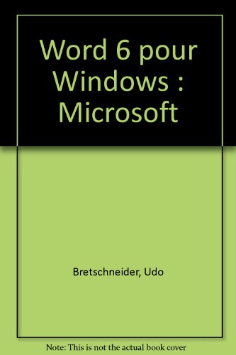 Word 6 pour Windows: Microsoft