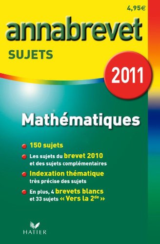 Mathématiques : Sujets 2011