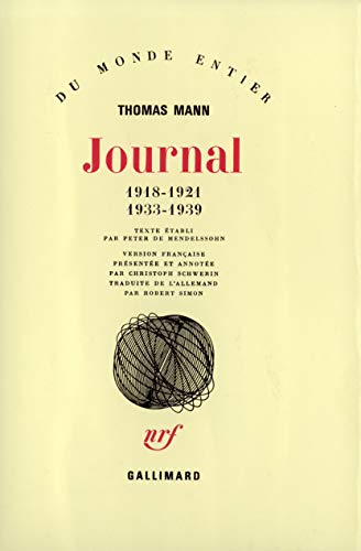 Journal, tome 1 : 1918-1921, 1933-1939