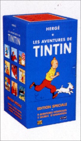 Les Aventures de Tintin - Coffret Bleu : 9 aventures intégrales - Les Aventures de Tintin au Tibet / Les Aventures de Tintin en Amérique / L'Etoile mystérieuse / Objectif Lune / On a marché sur la Lune / Les Cigares du Pharaon / Le Lotus bleu / Le Sec...