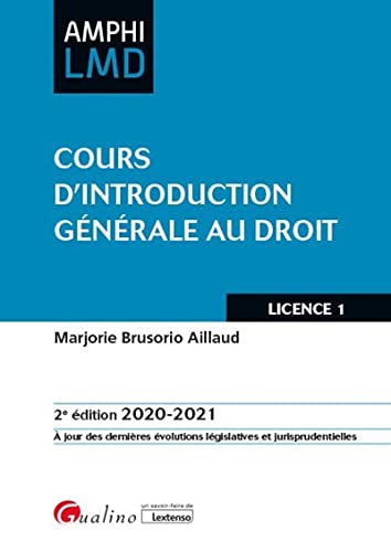 Cours d'introduction générale au droit (2020)
