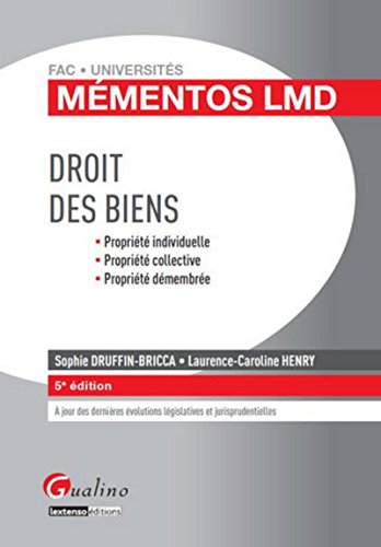 Mémentos LMD Droit des biens, 5ème édition