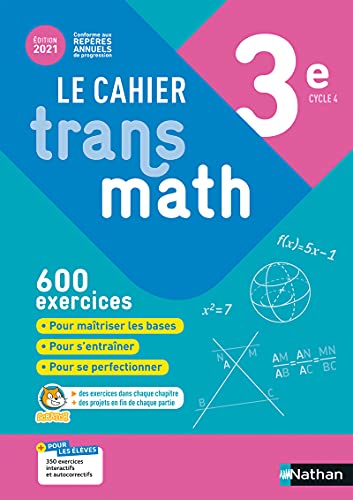 Le Cahier Transmath 3e - Edition 2021