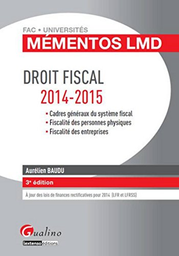 Droit fiscal 2014-2015, 3ème Ed