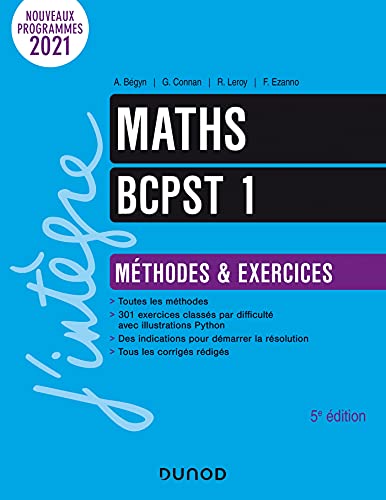 Maths BCPST 1 Méthodes et Exercices - 5e éd.