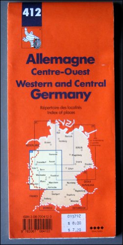 Michelin Map Deutschland: Nordrhein-Westfalen, Rheinland-Pfalz, Hessen, Saarland/412 Central