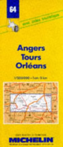Carte routière : Angers - Tours - Orléans, 64, 1/200000