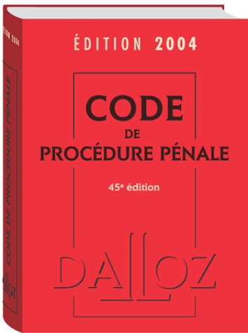 Code de procédure pénale 2004 : Droits de l'homme, mineurs délinquants
