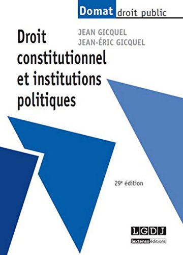 Droit constitutionnel et institutions politiques,