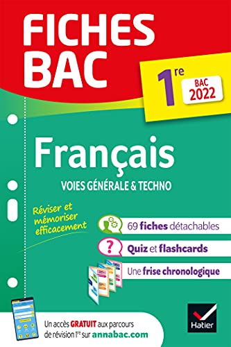 Fiches bac Français 1re générale & techno Bac 2022: nouveau programme de Première