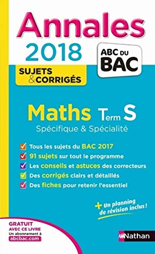 Annales ABC du BAC Maths Term S Spé&Spé 2018