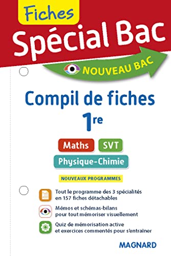 Spécial Bac Compil de Fiches Maths, Physique-Chimie SVT 1re: Compil 3 spécialités 1re