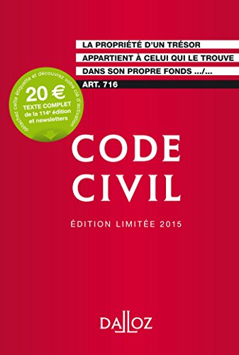 Code civil 2015 Édition limitée - 114e éd.