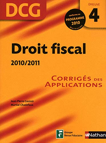 Droit fiscal DCG Epreuve 4 Nouveau Programme 2010