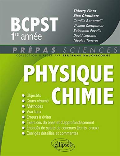 Physique Chimie BCPST 1re Année