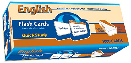 English Flash Cards: Grammar - Vocabulary - Misspelled Words