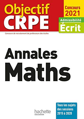 Objectif CRPE Annales Maths 2021