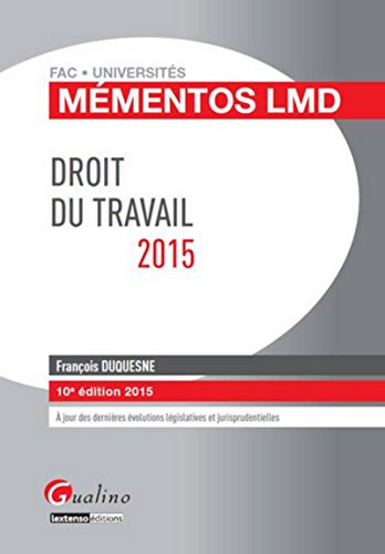 Mémentos LMD - Droit du travail 2015