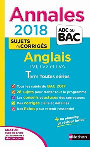 Annales ABC du Bac Anglais L-ES-S 2018