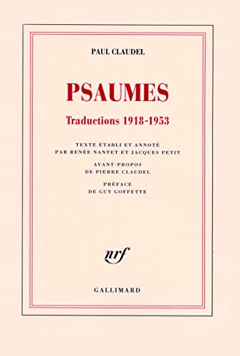 Psaumes: Traductions 1918-1953