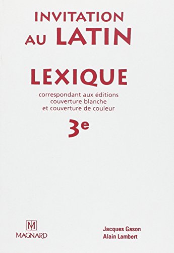 Lexique invitation au latin 3e