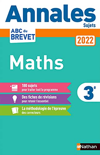 Annales ABC du Brevet 2022 - Maths 3e - Sujets non corrigés + fiches de révisions (1)